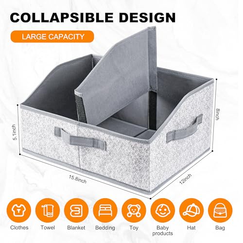Fabric Wardrobe Storage Bins (6 Count)