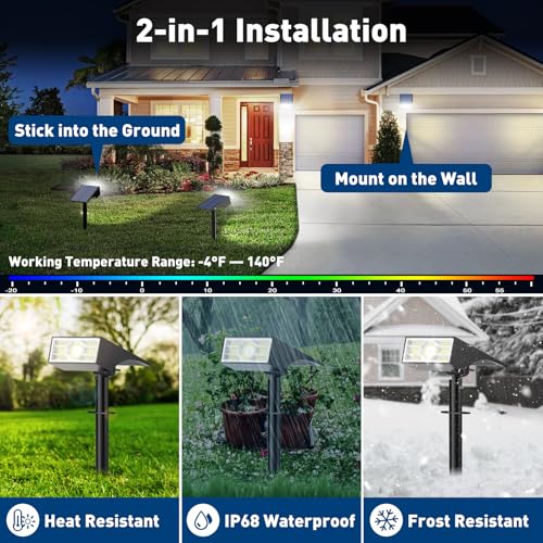 Solar Spot Lights Outdoor (6 Count)