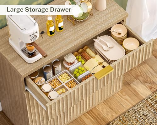 31.5" W Fluted Buffet Cabinet with Storage