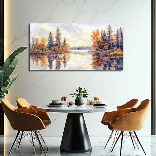 Abstract Ink Landscape Painting Wall Art Painting Modern Canvas Print Natural Landscape Art Pictures Living Room Dining Room Wall Decor Bedroom Office Home Decoration Aesthetics 20x40 In