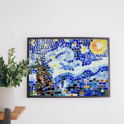 Square Glass Mosaic Tiles for Adults Crafts Supplies