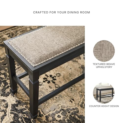 1 Piece Counter Height Dining Bench