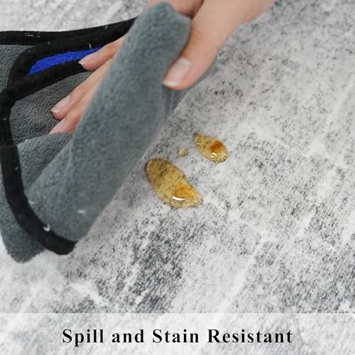 Washable Abstract 2x6 Kitchen Rug