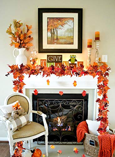 2 Pack Fall Garland Maple Leaf (11.8 Foot)