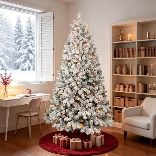 5ft Pre lit Flocked Christmas Tree