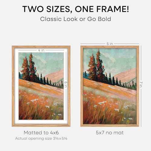 12x17 Natural Oak Picture Frame