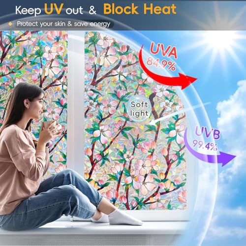 Rainbow Window Privacy Film Decorative (4107.3 sq inch sq inch)