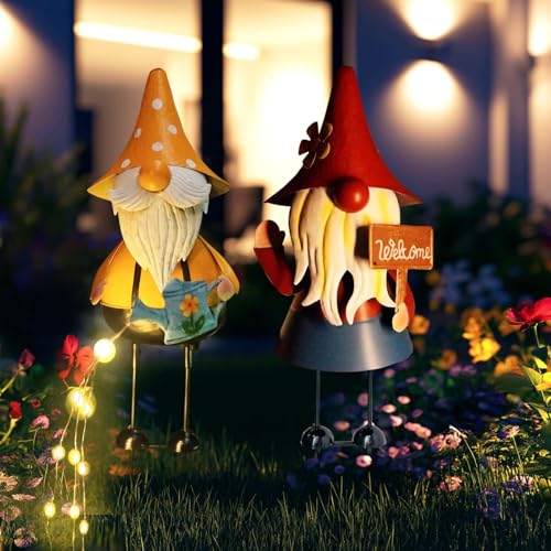 Garden Gnome Statue with Solar Lights