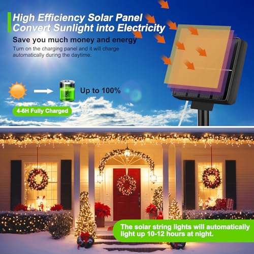 Solar String Lights Outdoor Waterproof