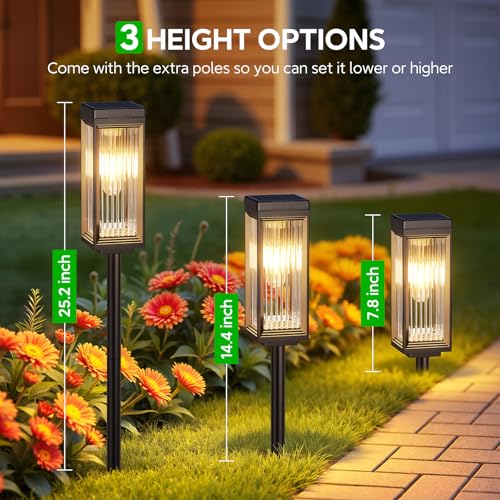 Solar Pathway Lights Outdoor (6 Count)