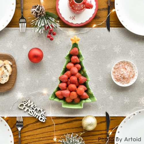 Snowman Christmas Table Runner Home Party Decor 13x48 Inch