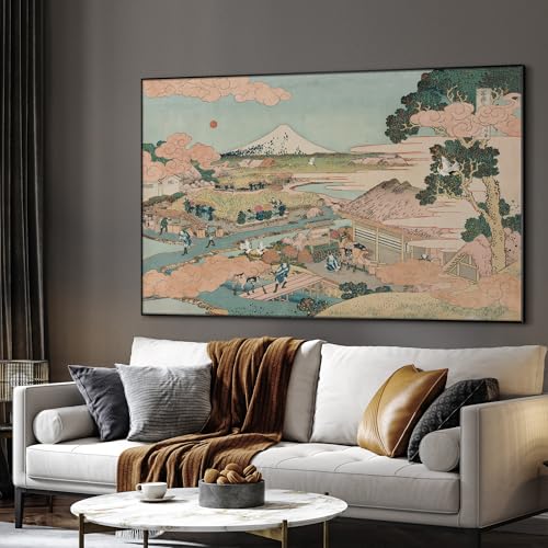 46"x72" Extra Large Framed Wall Art Japanese Ukiyo