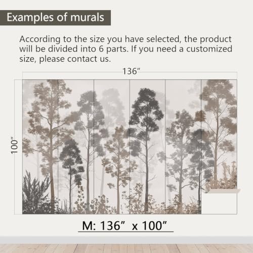 Tropical Jungle Peel and Stick Wallpaper Trees Walls Mural