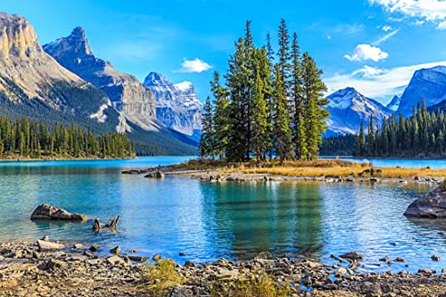 Mountain with Lake Photo Wallpaper Landscape (56.25 Sq Ft)