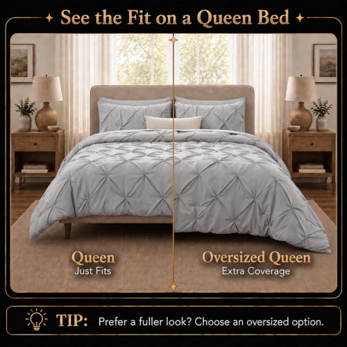 Oversized Queen Comforter Set French Grey
