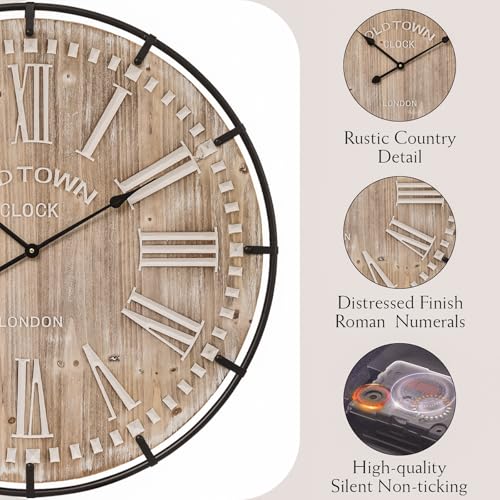 Farmhouse Wall Clock 30 Inch