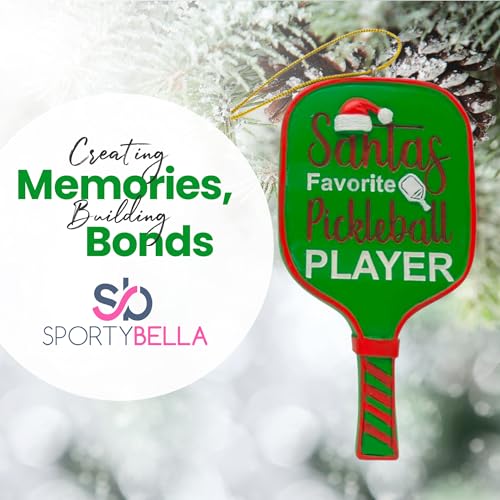 Santa’s Favorite Pickleball Player Christmas Ornament