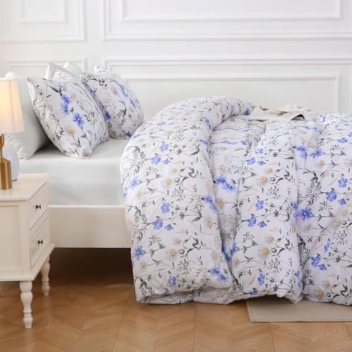 Blossom Blue Bed in a Bag King 7 Pieces