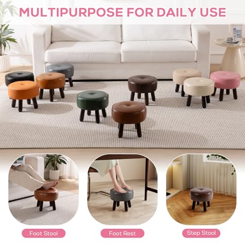 Small Foot Stool Round Pouf Ottoman
