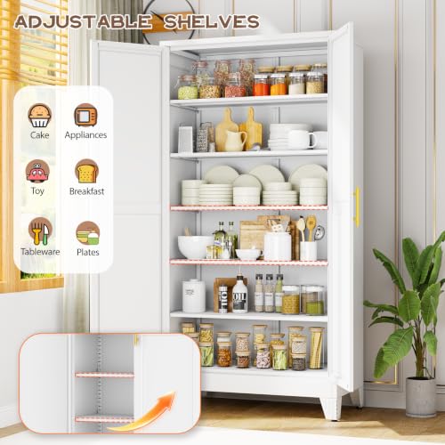 78.7" Tall Metal Pantry Cabinet