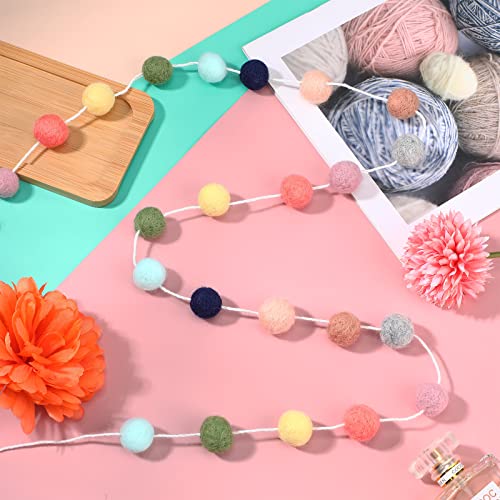 4 Pcs 9.8 ft Pom Pom Garland for Classroom Bulletin Board (4 Count)
