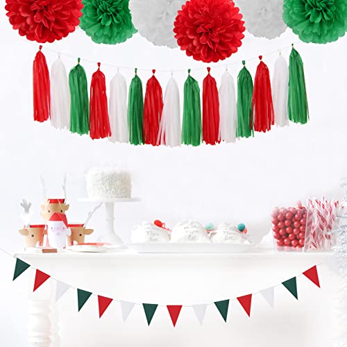 Red Green White Christmas Party (15 Count)