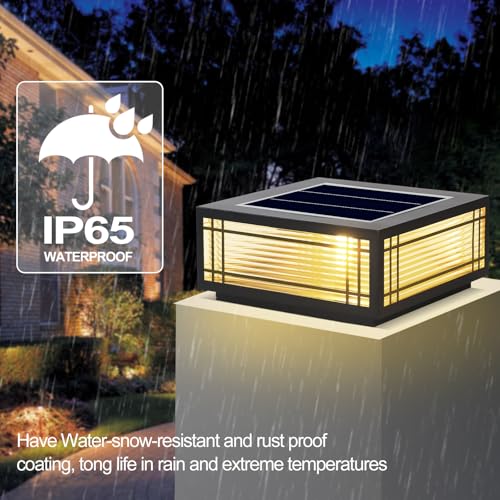 7.87 In Solar Powered Outdoor Pillar Lights