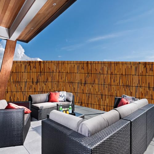 2PACK Natural Reed Fencing 6FT X 16.4FT Reed Fence 6FT High Balcony Reed Fence Privacy Reed Screen for Outdoor Backyard Patio (196.8 Sq Ft)