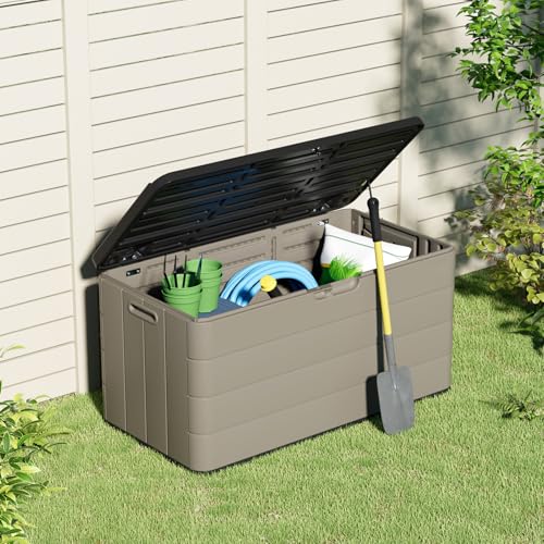 110 Gallon Lockable Resin Deck Box
