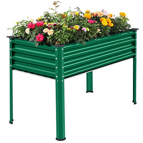 Galvanized Large Metal Raised Garden Bed with Legs for Vegetables
