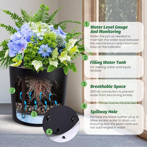 Tall Round Planter Set of 2