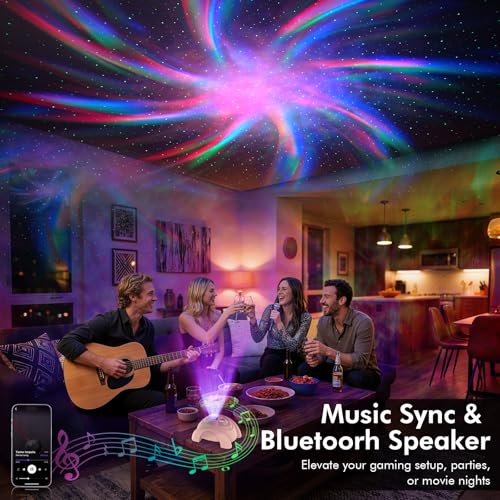 Dual Lens Galaxy Star Aurora Projector Night Light for Bedroom