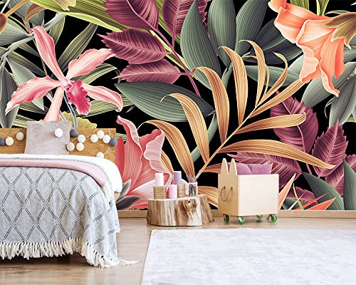 Banana Leaf Large Wallpaper Tropical Flower (110.1 Sq Ft)
