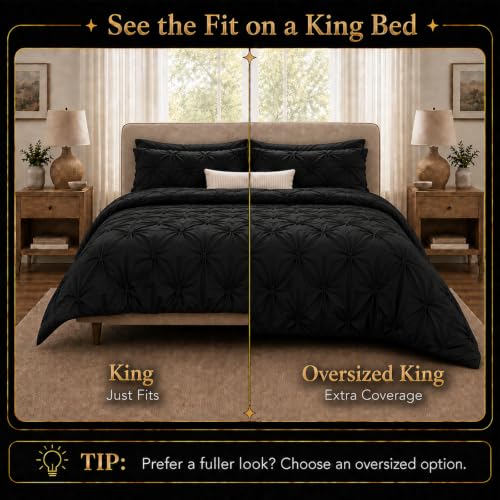 King Size Comforter Set Black