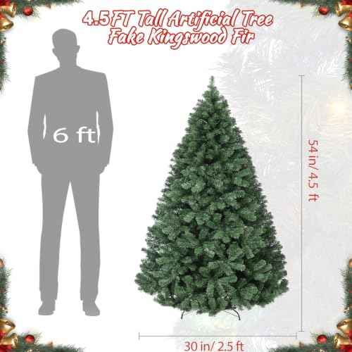 4.5ft Unlit Fraser Fir Wide Artificial Christmas Tree