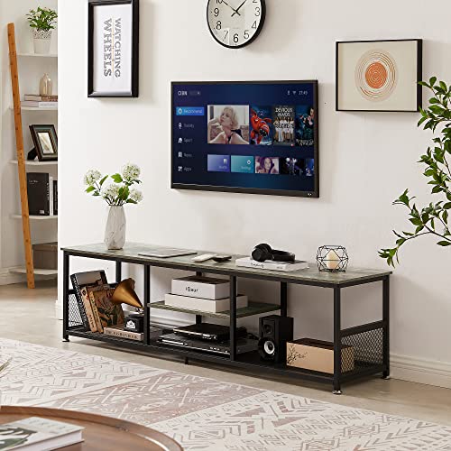 TV Stand for Televisions up to 80 Inch 70" Entertainment Center with Open Storage Shelves for Living Room