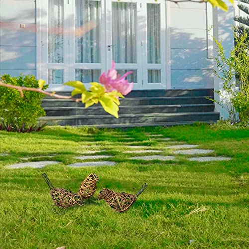 Rattan Bird Statues (3 Count)