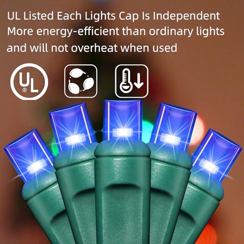 Blue Christmas Lights Outdoor Waterproof (50 Count)