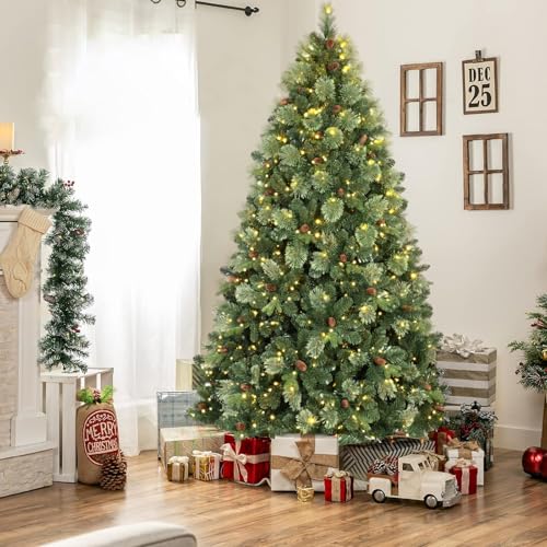 6ft Pre Lit Carolina Pine Christmas Tree