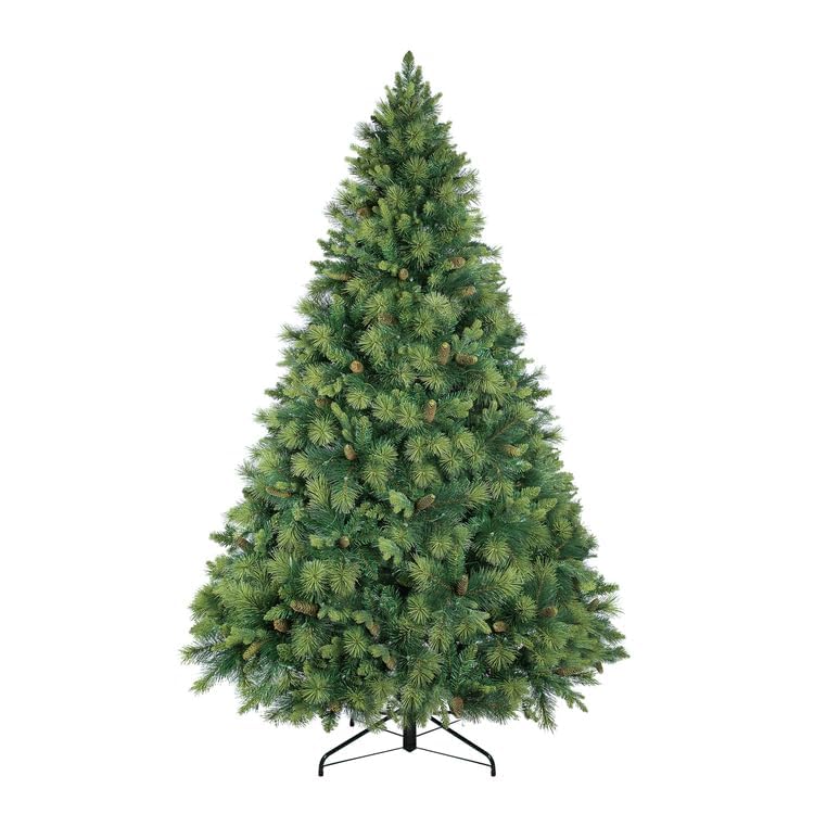 7.5ft Artificial Prelit Pine Cone Christmas Tree