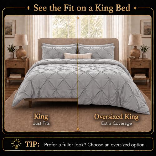 King Size Comforter Set French Grey