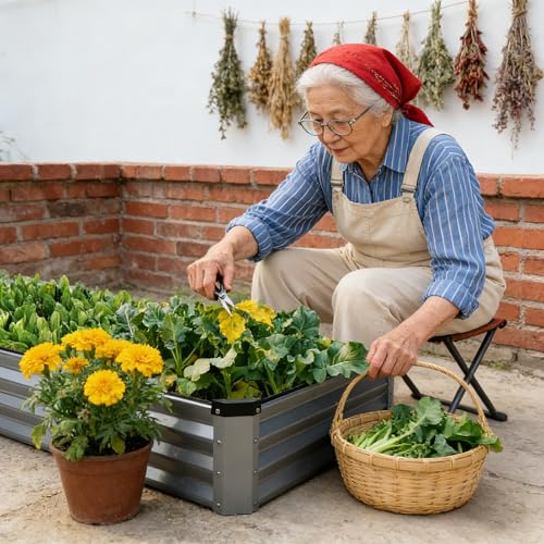 GARDMAX 8x4x1FT Galvanized Raised Garden Bed Kit