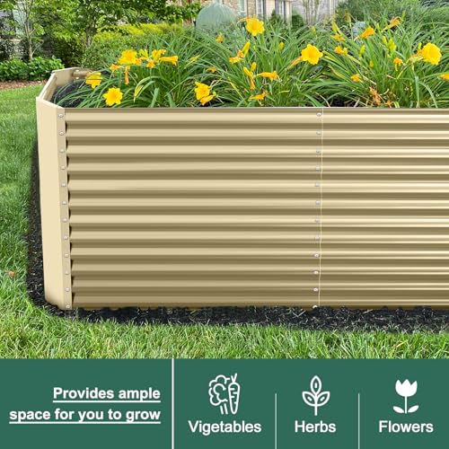 8x4x3ft Rectangular Galvanized Raised Garden Beds