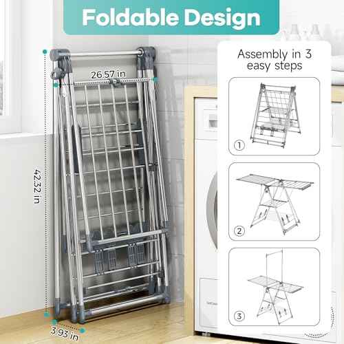 Clothes Drying Rack with High Hanger