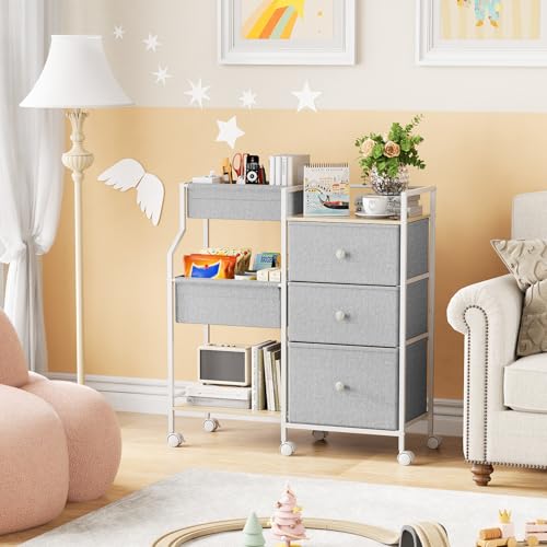 Baby Diaper Caddy Organizer Rolling Cart with Drawers