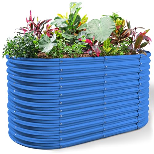 6x3x3ft Oval Galvanized Raised Garden Beds