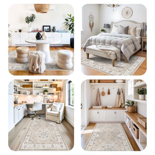 Washable 4x8 Hallway Runner Rug (32.26 Sq Ft)