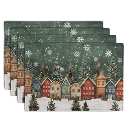 Christmas Placemats 12x18 Inch Set of 4