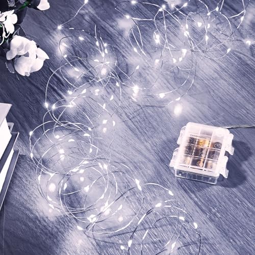 1 Pack 65.6 Ft. Battery Operated Outdoor String Lights with Remote & Timer