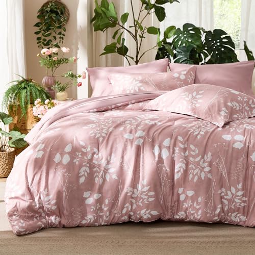 Floral Rose Pink Comforter Set